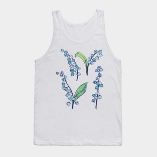 Blue Lily of the Valley Tank Top